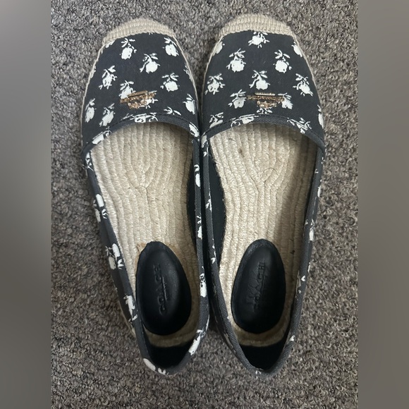 Coach Black and White Espadrilles Slip-On Shoes - Picture 1 of 5